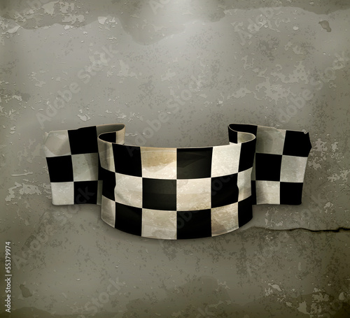 Checkered flag, old style