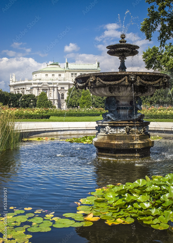 Fototapeta premium Volksgarten Park & Burghtheater