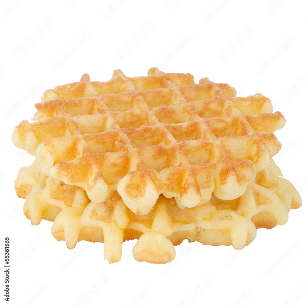 Pile of sweet waffles Pile of sweet waffles