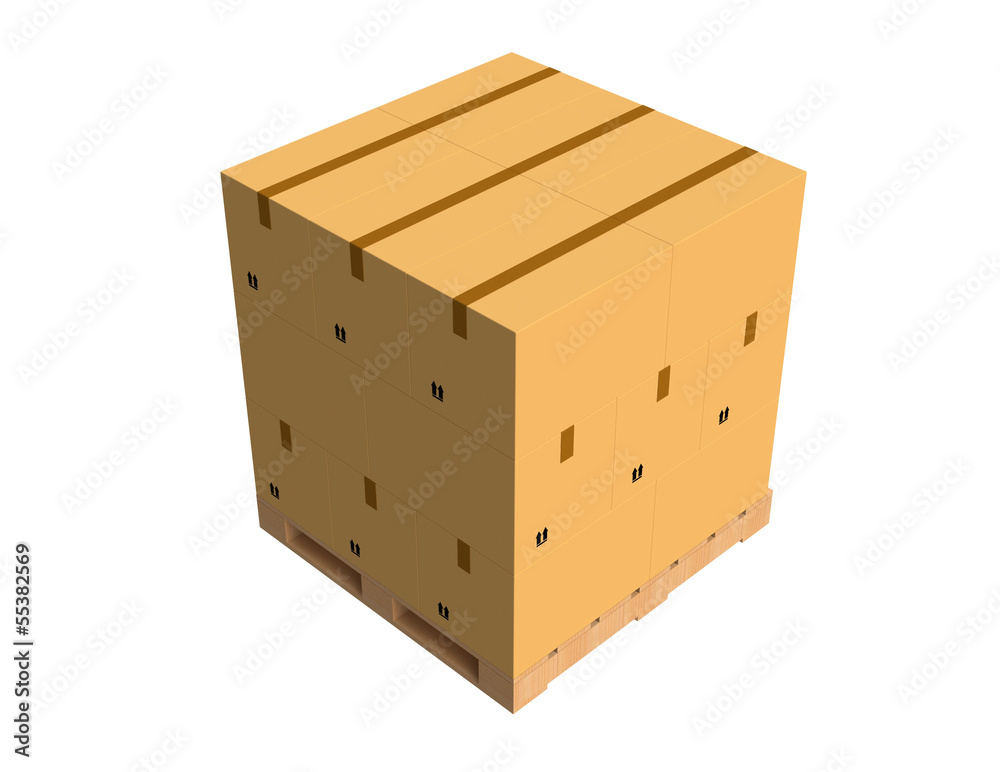 Cardboard Boxes on a pallet Cardboard Boxes on a pallet