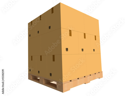 Cardboard Boxes on a pallet