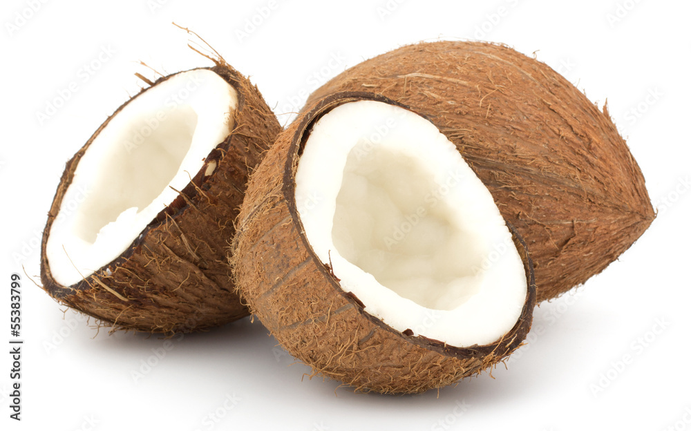 Coconuts isolated on white background