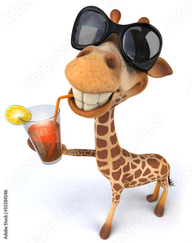 Canvas Print Fun giraffe