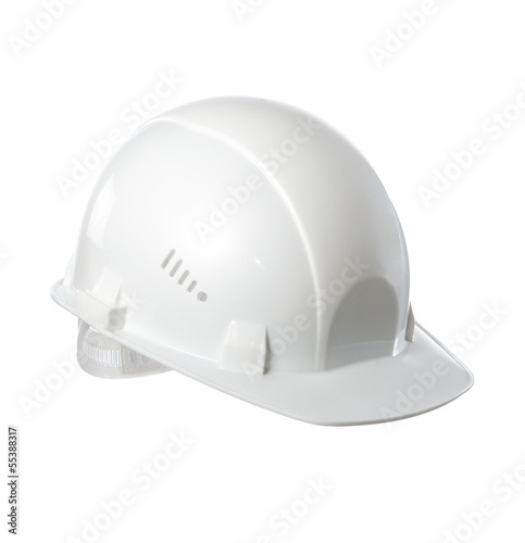 Helmet white. Isolated on white background