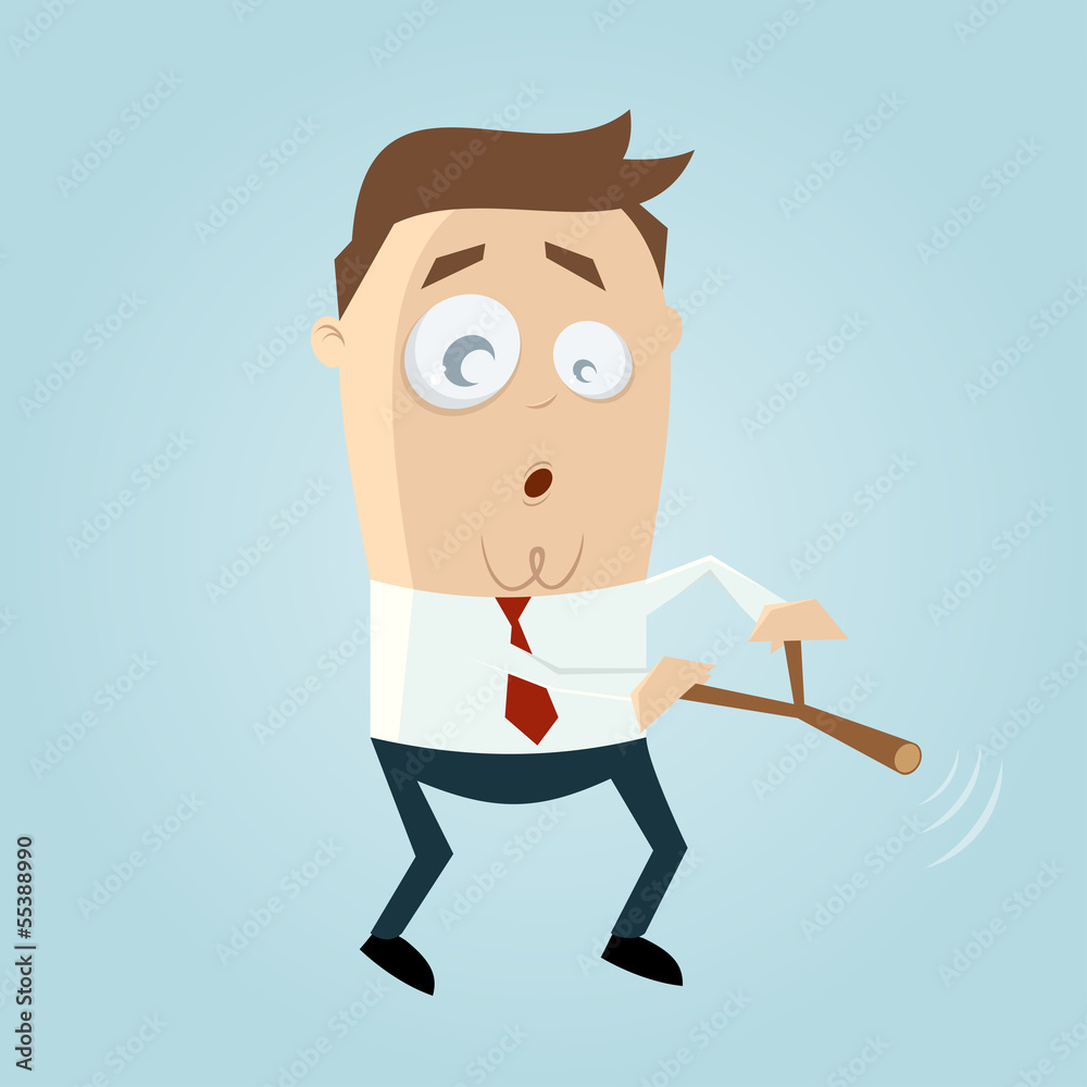 wünschelrute business cartoon wünschelrute business cartoon