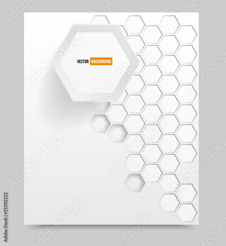 Vector blank Background with 3d element