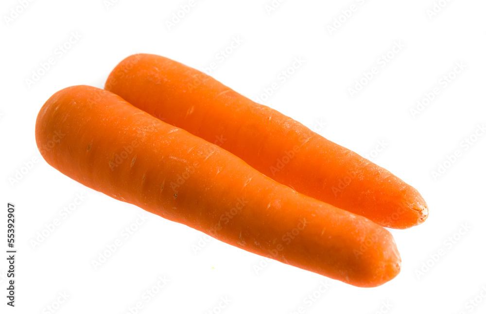 organic looking carrot in white background organic looking carrot in white background