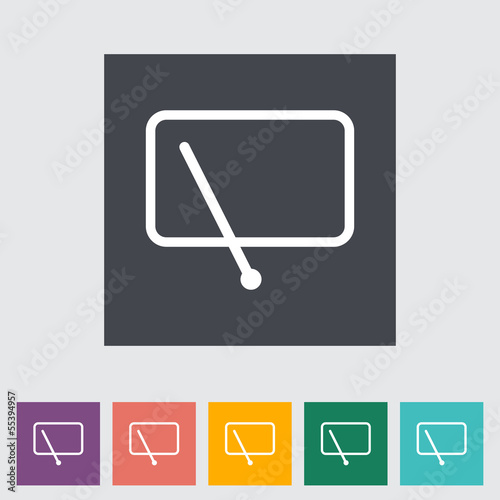 Car flat icon wiper.