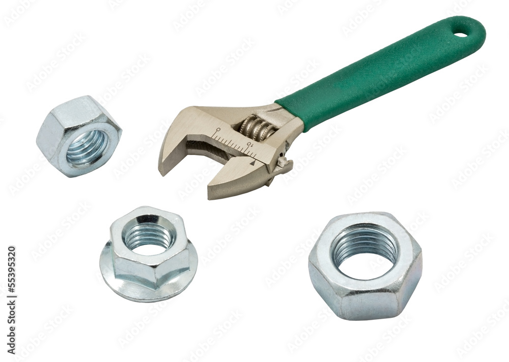 Wrench and screw nuts Wrench and screw nuts