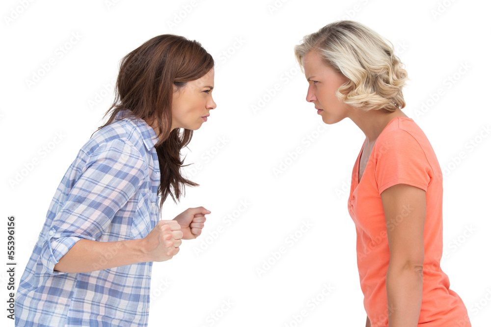 Two women arguing Two women arguing