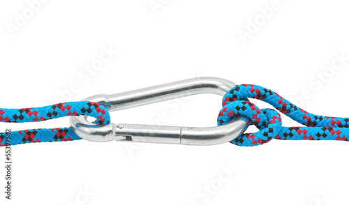 carabiner and rope