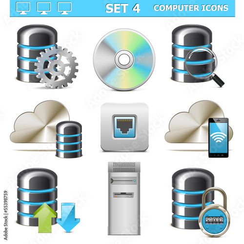 Vector Computer Icons Set 4