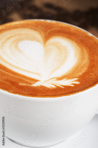 Deliicous coffee closeup