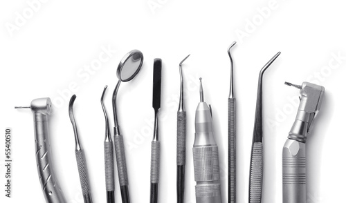 Fototapeta Naklejka Na Ścianę i Meble -  Row of various dental tools