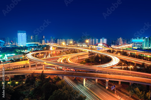 modern overpass in shanghai