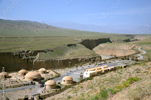 First Pier of the Great Wall scenic spot in Jiayuguan,China photo