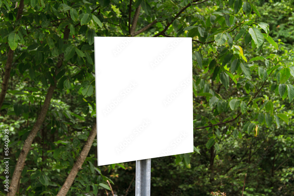 Blank Traffic Sign Board