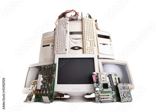 old computer and electronic waste