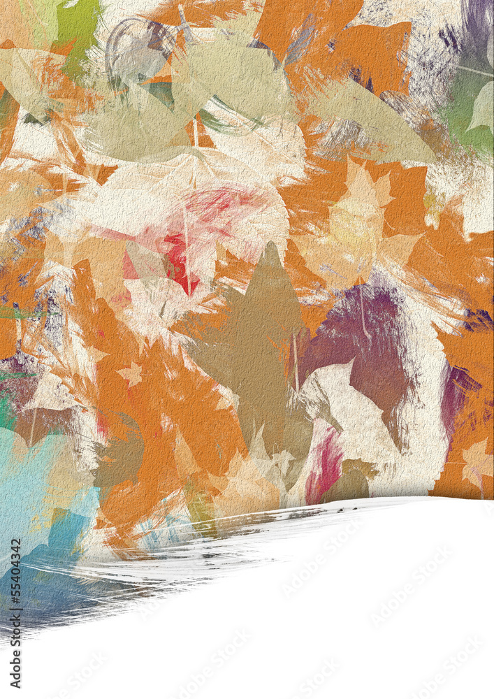 Fototapeta premium Autunm Leaf Paint
