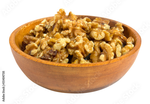 Walnuts in wooden bowl © shim11