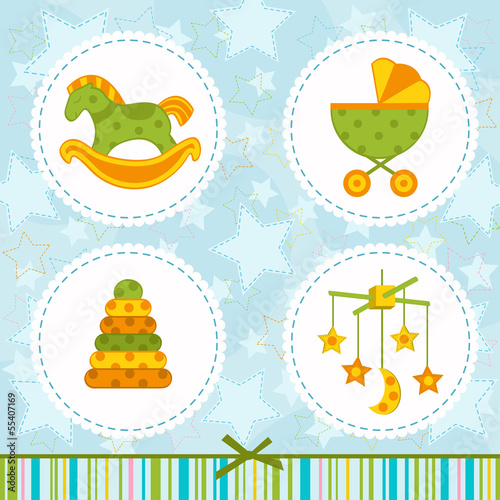 set icon baby - vector illustration