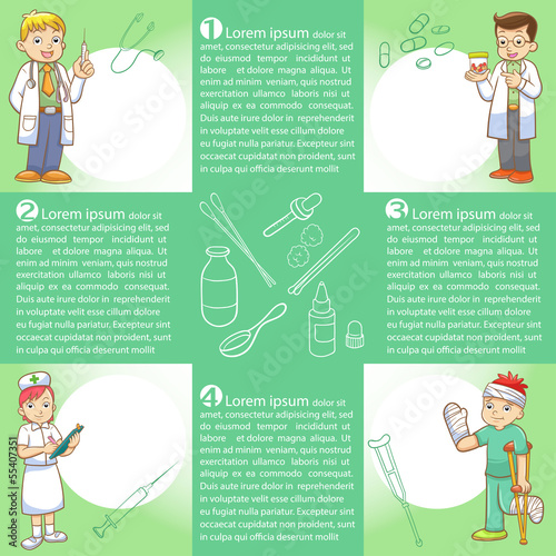 info graphics medica cartoon