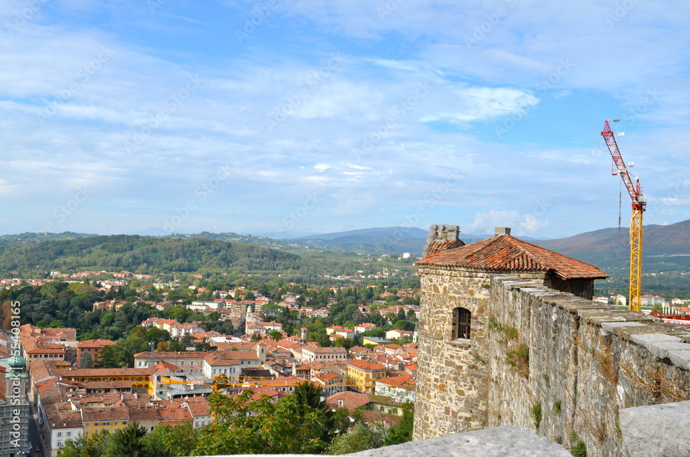 Tower of Gorizia Castle, a Medieval Fortress, Italy