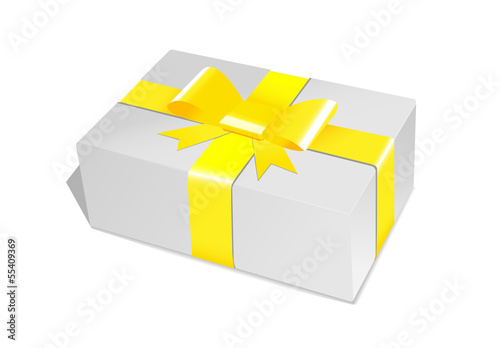 Obraz na płótnie gift box yellow w salonie