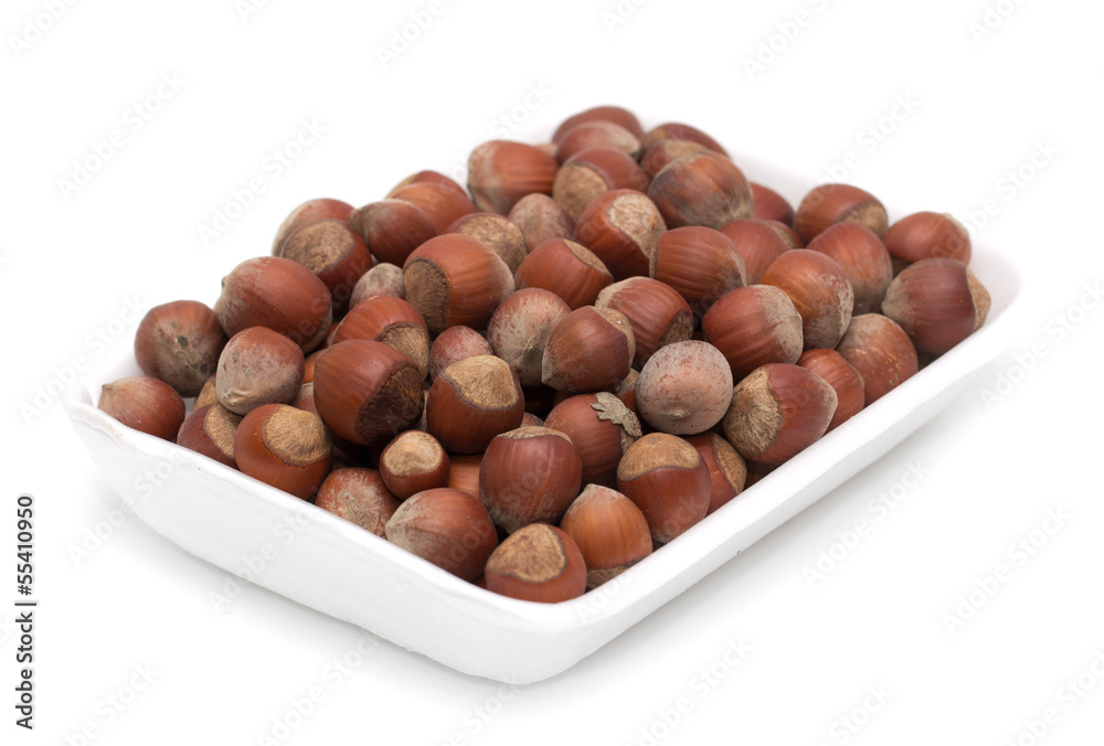 filbert nuts on a white background filbert nuts on a white background