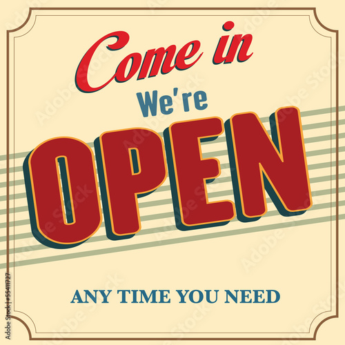 Retro Open Sign