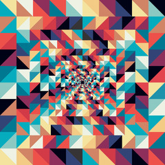 Crédence de cuisine Zigzag Abstraction rétro psychédélique multicolore  © Cienpies Design
