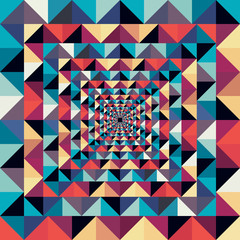 Crédence de cuisine Zigzag Motif rétro abstrait coloré vibrant  © Cienpies Design
