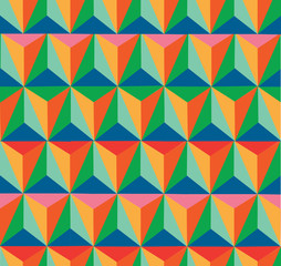 Crédence de cuisine Zigzag Géométrie hipster tendance couleurs rétro  © Cienpies Design