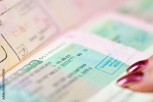 Page of passport photo