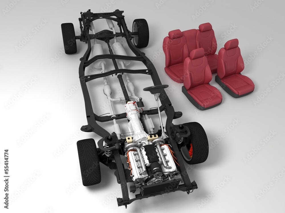 Naklejka premium The vehicle's frame