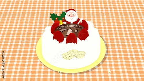 ケーキ食べるクリスマス