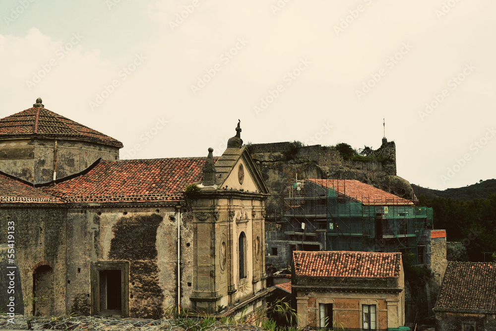 Naklejka premium Castiglione di Sicilia - Medieval Architecture, Catania