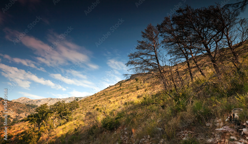 Dark Montenegro mountain landscape Dark Montenegro mountain landscape