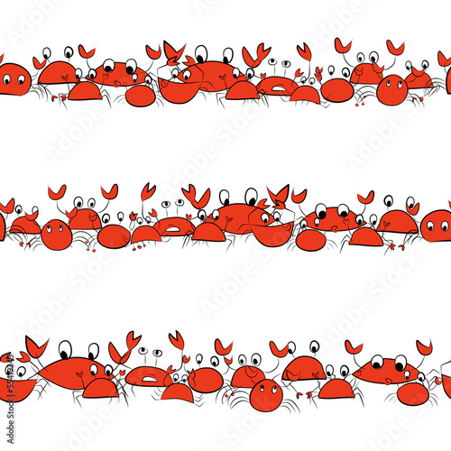 Funny crabs, seamless pattern for your design