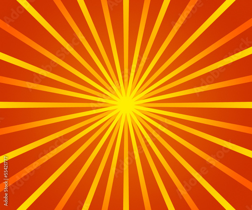 Orange Retro Sun Rays Backdrop