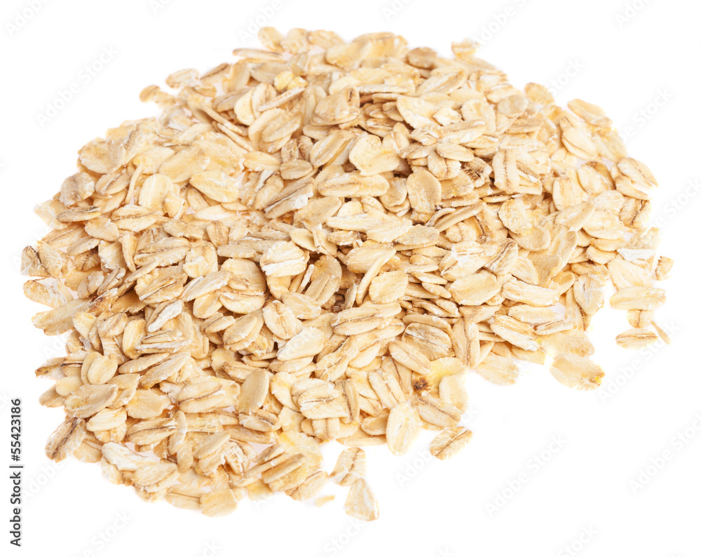 heap os oats on a white background heap os oats on a white background
