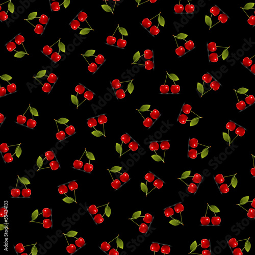 Background with cherry arranged randomly