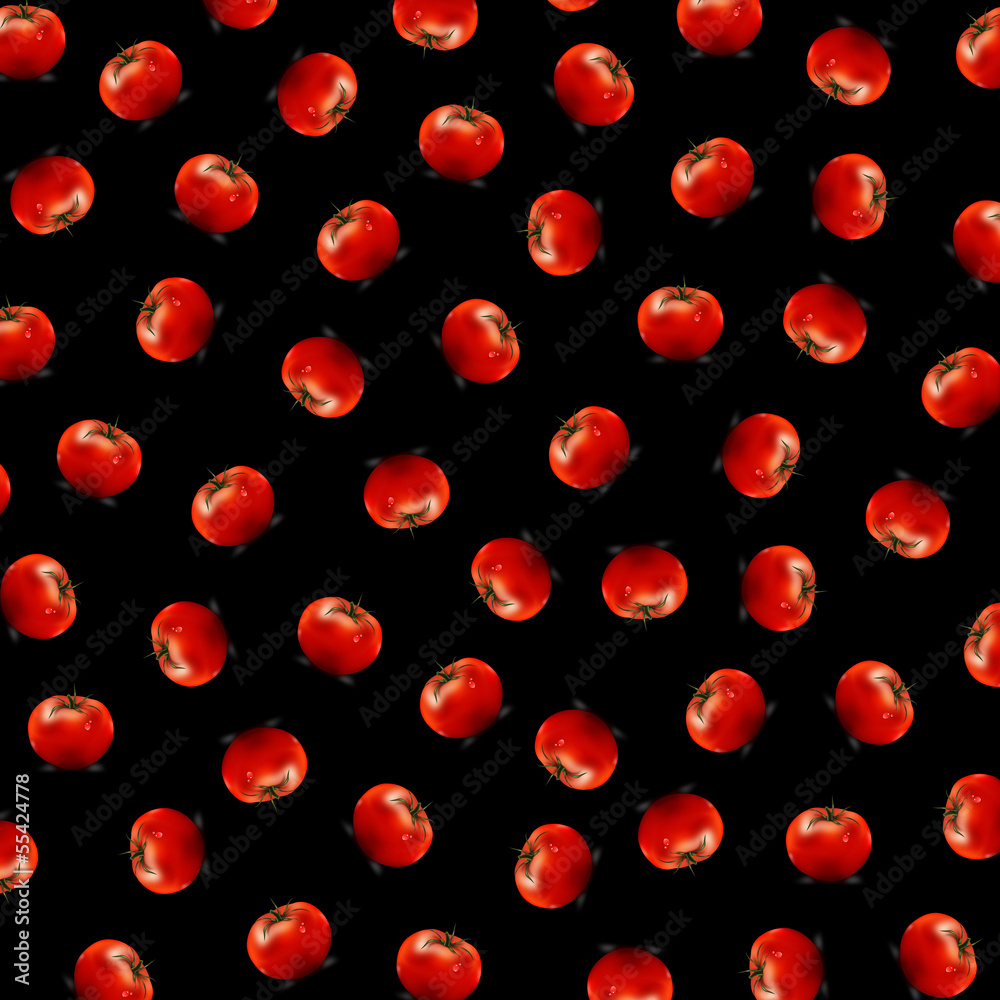 Background with tomatoes arranged randomly