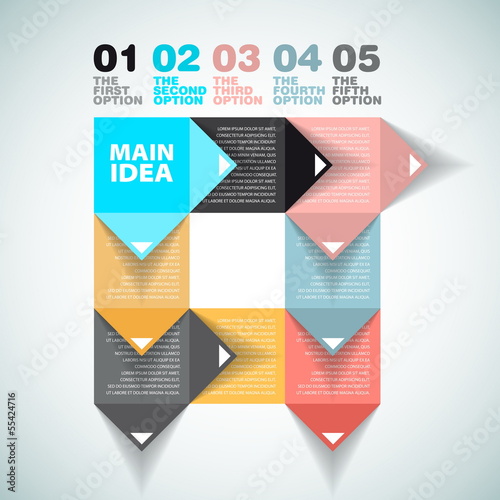 Colorful Process chart module - Vector illustration 