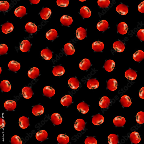 Background with tomatoes arranged randomly