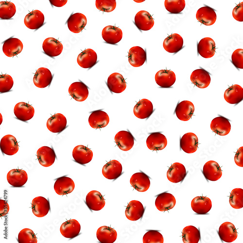 Background with tomatoes arranged randomly