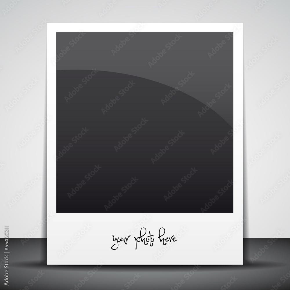 Vector illustration of blank photo frame over soft background Vector illustration of blank photo frame over soft background