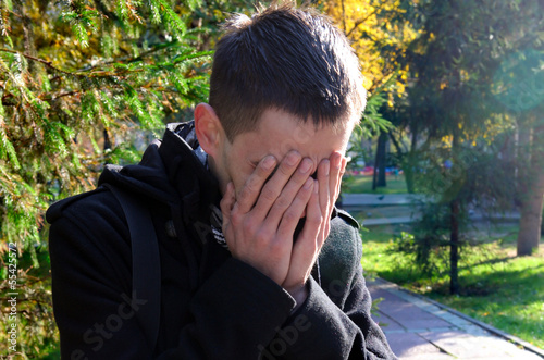 Sorrowful Man Outdoor © Sabphoto