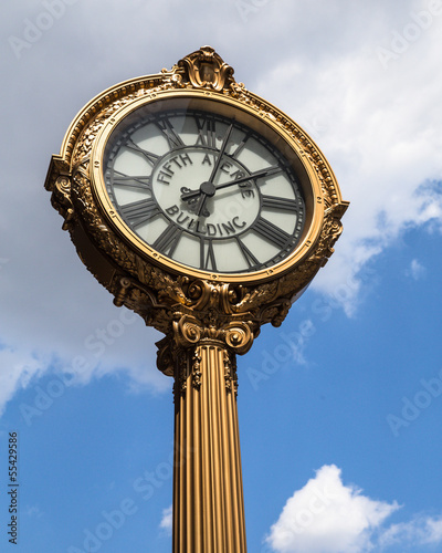 Historic Fifth Avenue cast iron clock NYC #55429586