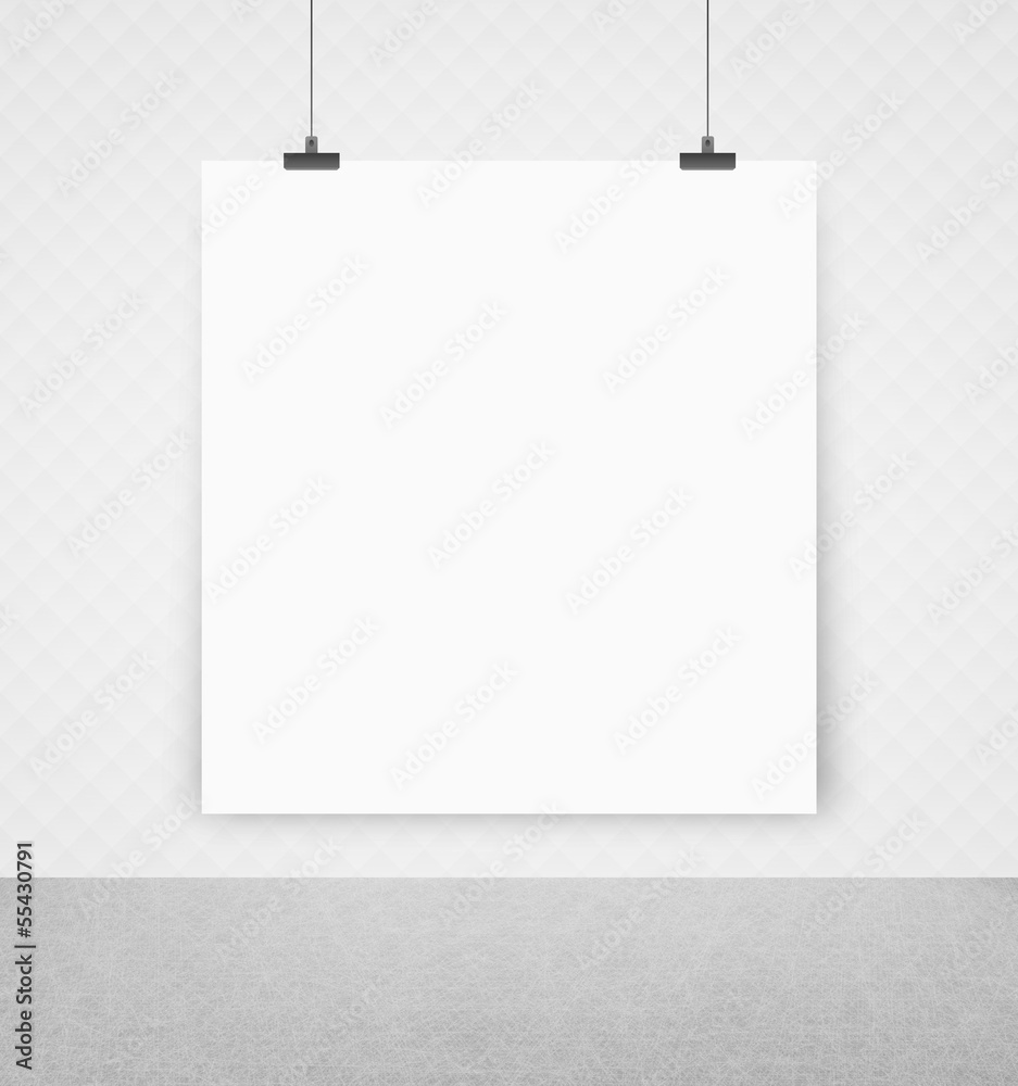 white poster on a wall white poster on a wall